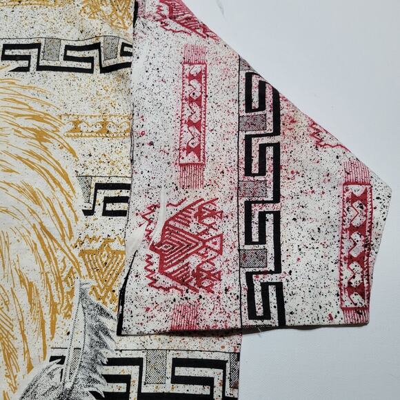 Vintage Native American Shirt Adult XL All Over Print Horse Indian Single Stitch - Picture 10 of 16